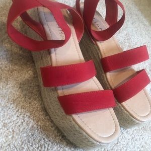 Red Platform Espadrilles